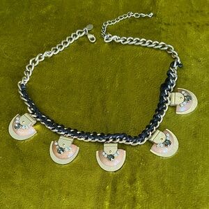 Express Gold and Pink Statement Necklace